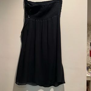 Julie Brown black strapless mini dress